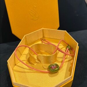 Elegant Pink and Green Necklace